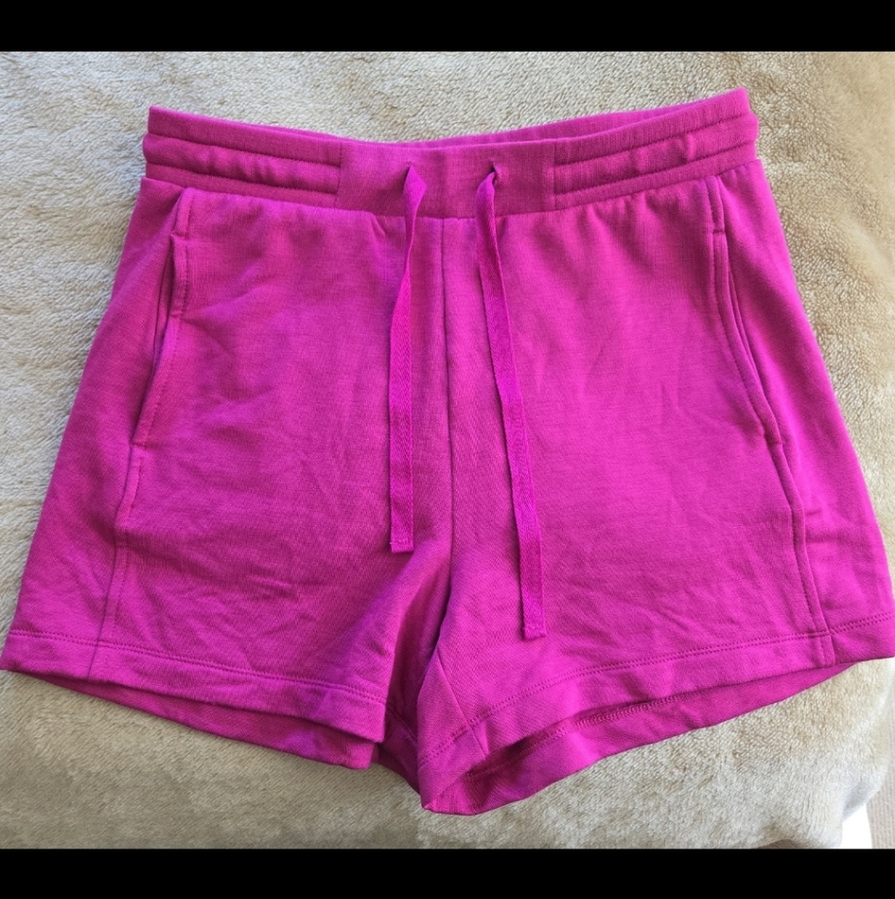 Lou & Grey Bright Pink Signature Soft Lounge Shorts XS NWOT